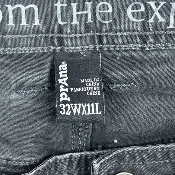 prAna Bronson Shorts Mens Size 32 Charcoal Gray Stretch Outdoor Hiking Gorpcore - Picture 7 of 11